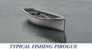 Native fishing pirogue.