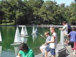 sailing in Central Park.