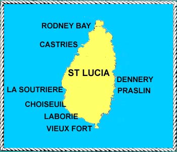 Map of St Lucia